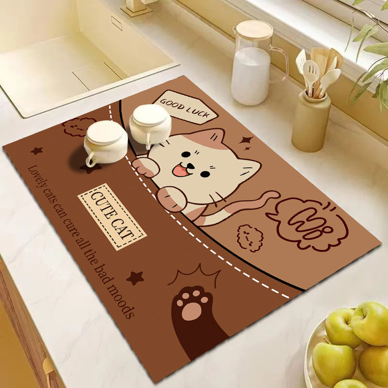 Cute Cartoon Dog Kitchen Mat