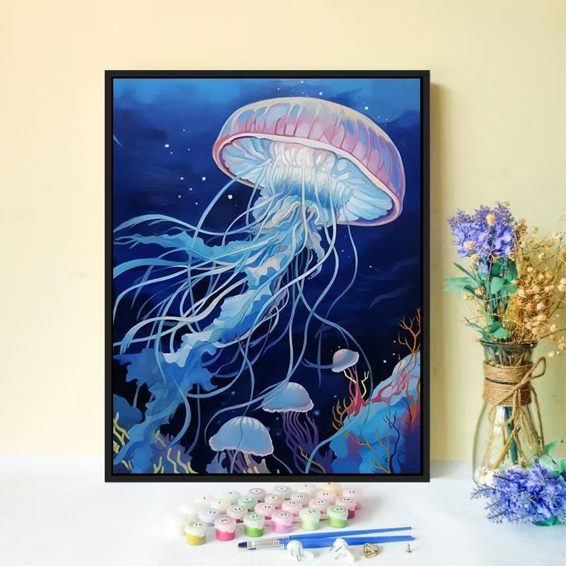 Jellyfish-Inspired Canvas Wall Art Meroci