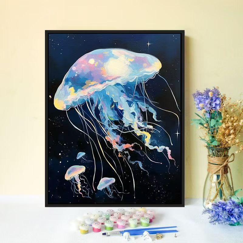 Jellyfish-Inspired Canvas Wall Art Meroci