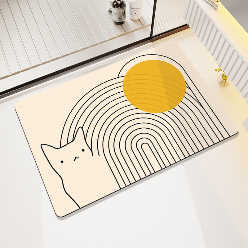Geometric Patterned Anti-Fatigue Bath Mat
