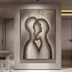 Modern Couple Silhouette Canvas Art
