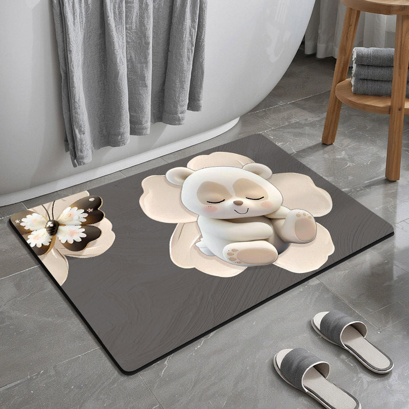Mermaid-Themed Memory Foam Bath Mat