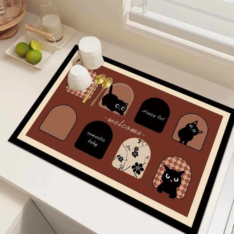 Cute Cartoon Dog Kitchen Mat