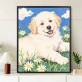 Cute Puppy Illustration Wall Art Meroci