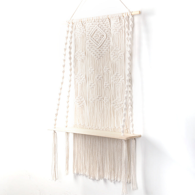 Macrame Wall Shelf with Hanger