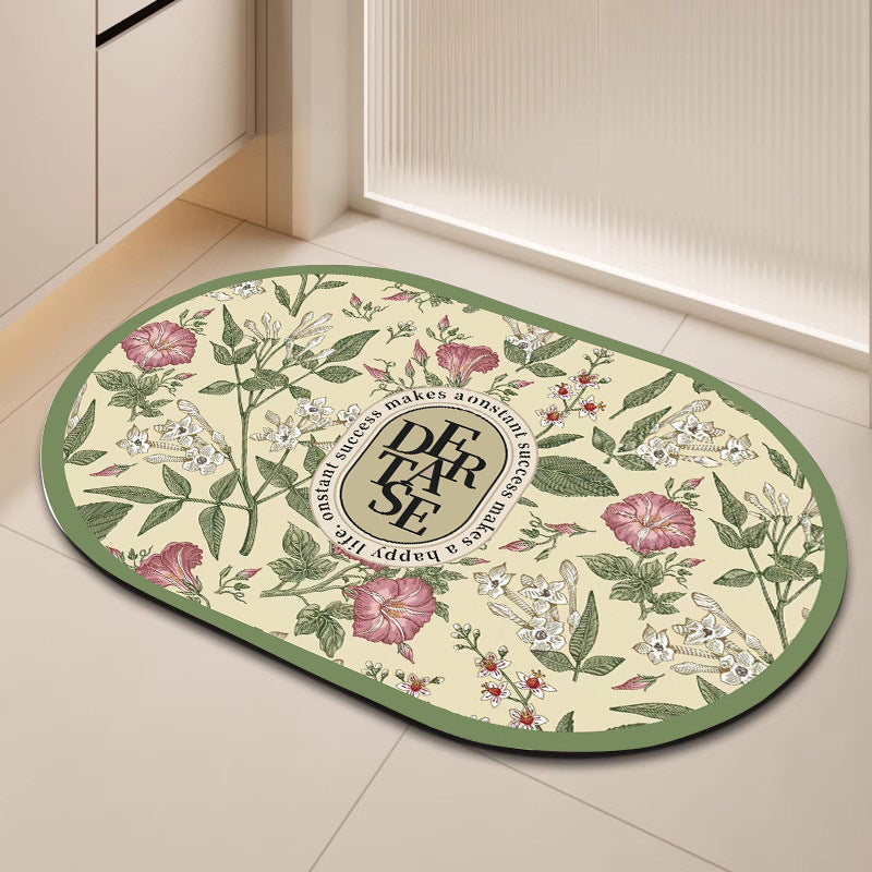 Floral Patterned Bath Mat
