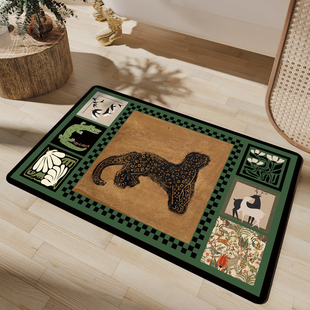 Vintage Floral Decorative Bath Mat