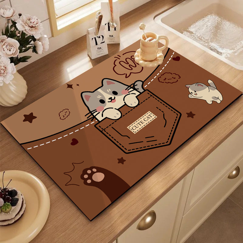 Cute Cartoon Dog Kitchen Mat