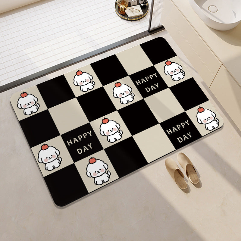 Cute Cartoon Pet-Themed Bath Mat
