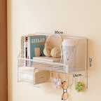 Wall-Mounted Mesh Storage Shelf