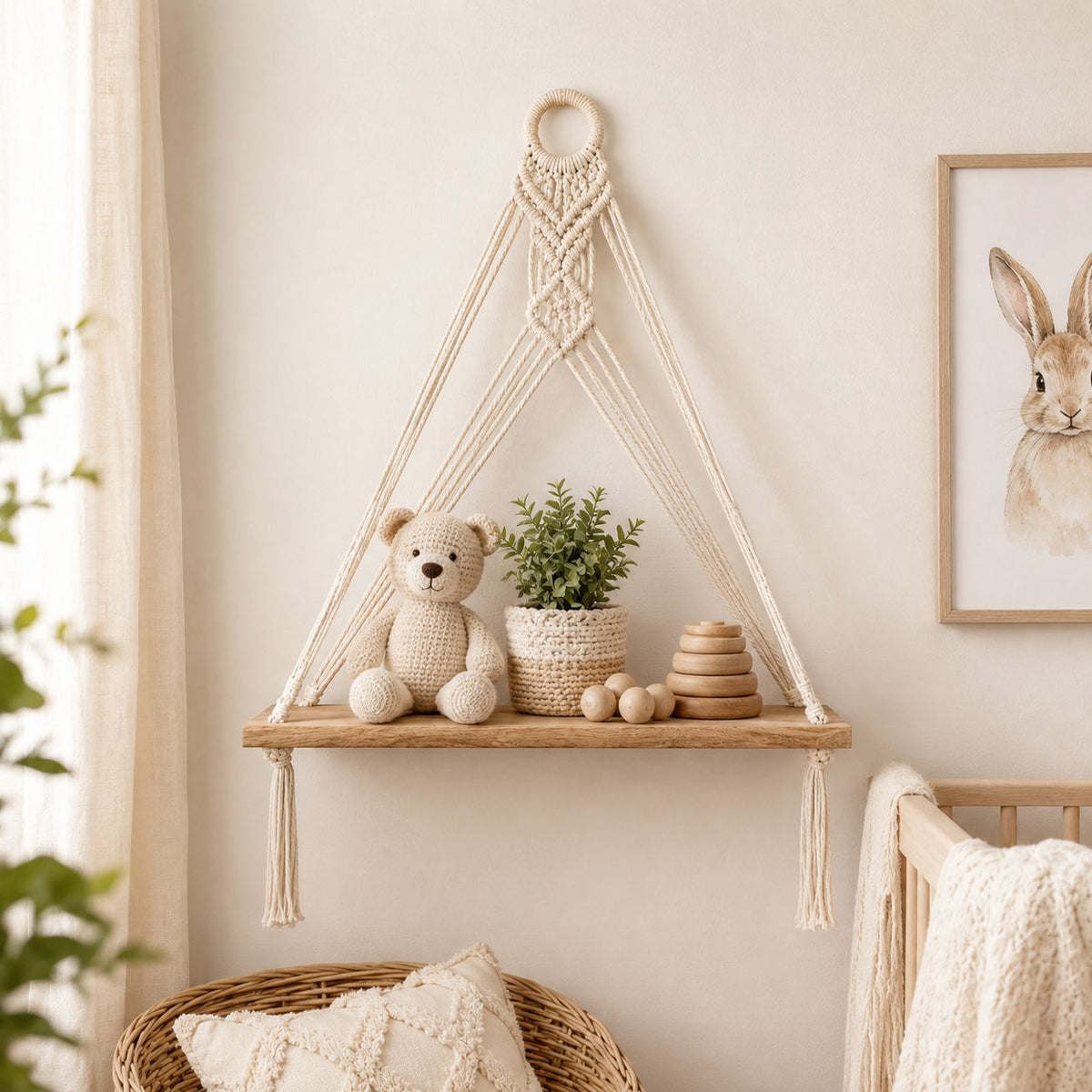 Macrame Wall Shelf