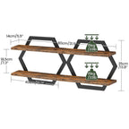 Wall shelf with modern honeycomb design