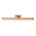 Minimalist Floating Wall Lamp with Brass Ball Accent in Solid Beech Wood