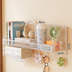 Wall-Mounted Mesh Storage Shelf