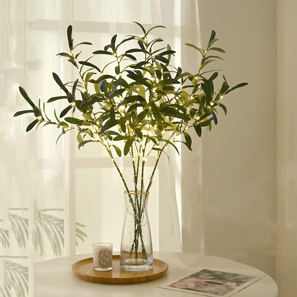 LUMIVISTA OLIVE LIGHT – Mediterranean LED light branches for atmospheric & wireless decoration