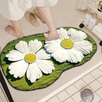 Luxurious Floral Design Bath Mat