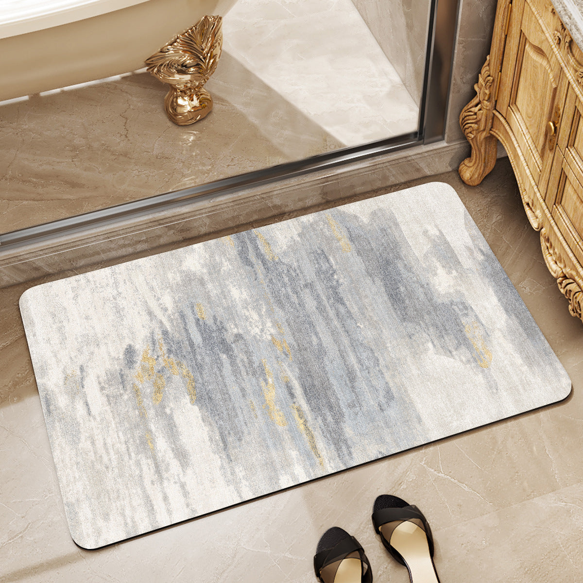 Luxurious Vintage-Inspired Floor Mat