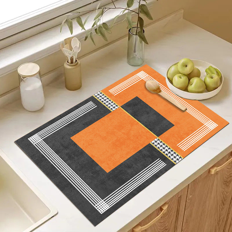 Playful Textured Kitchen Mat