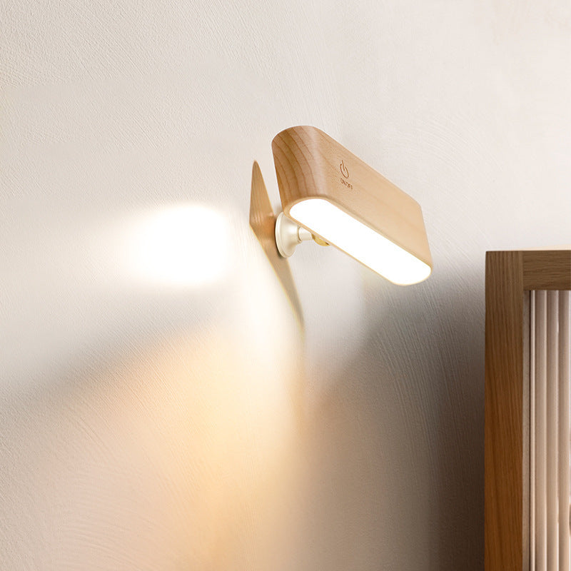 Walnut-Finish Magnetic LED Desk Task Lamp