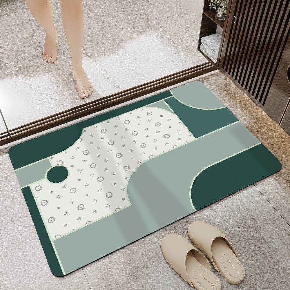 Abstract Geometric Design Bath Mat