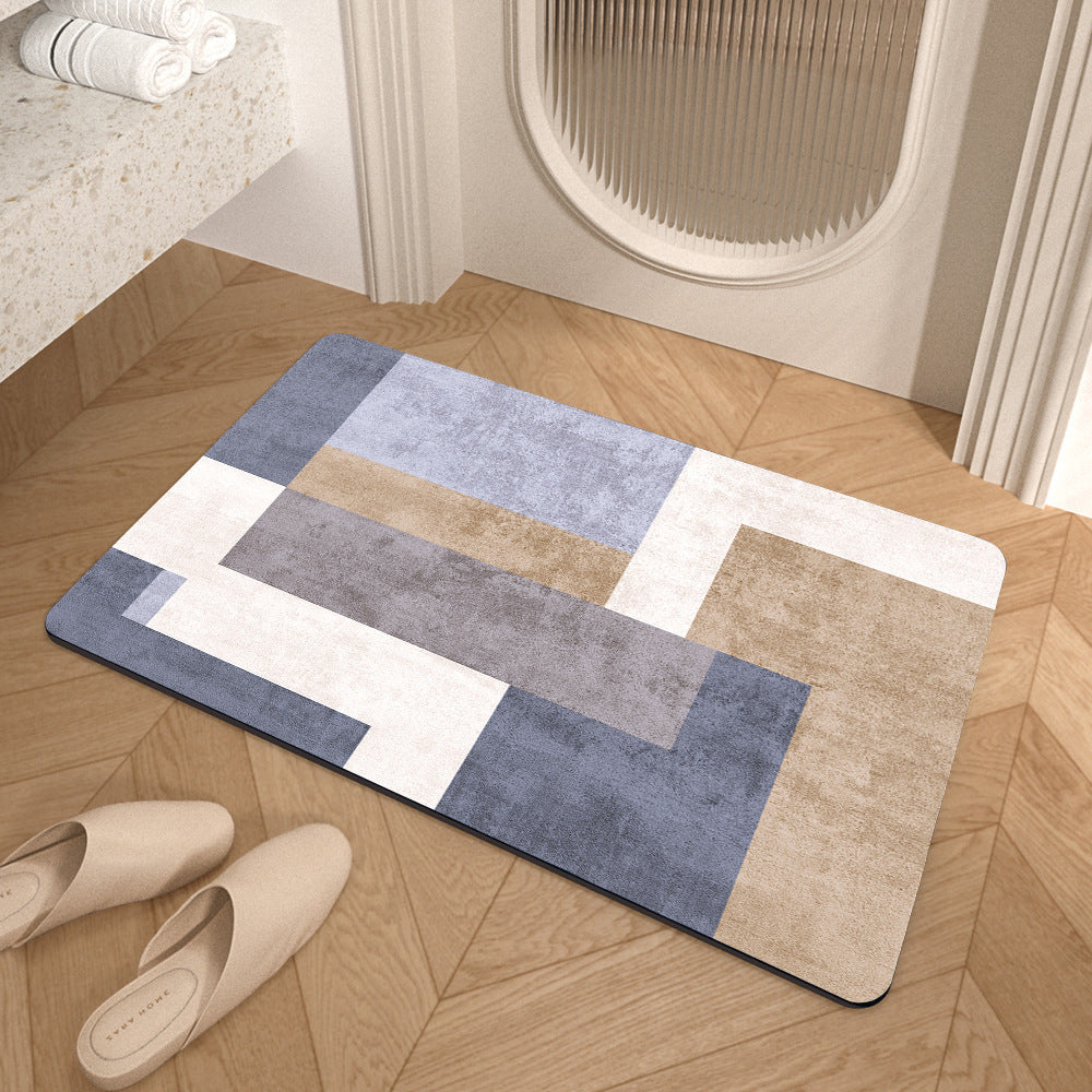 Geometric Pattern Soft Bath Mat