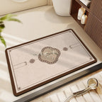 Artistic Floral Bath Mat