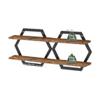 Wall shelf with modern honeycomb design