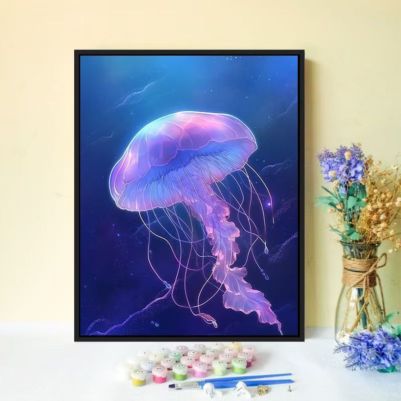 Jellyfish-Inspired Canvas Wall Art Meroci