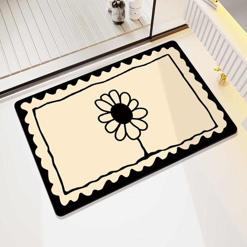 Playful Cartoon Dog-Themed Bath Mat