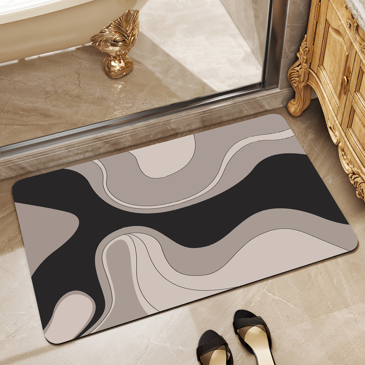 Modern Abstract Bath Mat