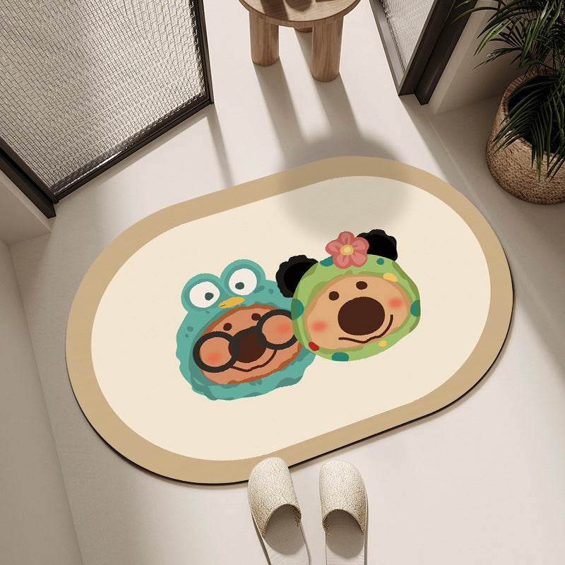 Cute Cartoon Dog Bath Mat