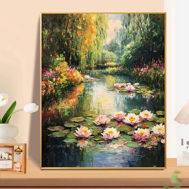 Floral Landscape Oil Painting Wall Art Meroci