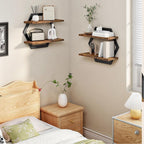 Wall shelf with modern honeycomb design
