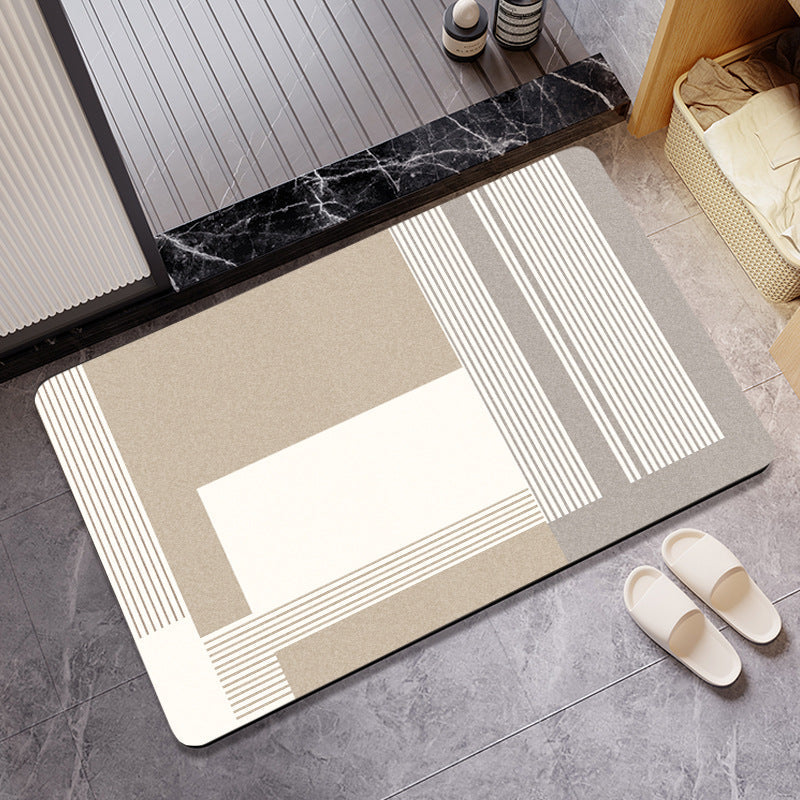 Artistic Cat-Themed Bath Mat