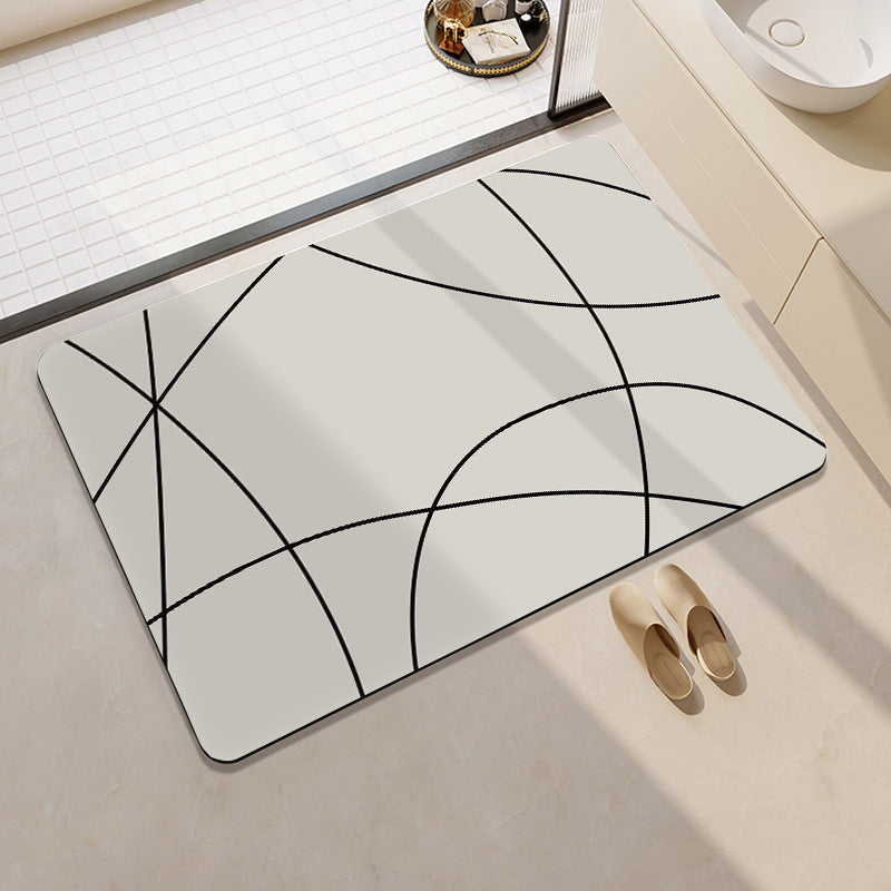 Artistic Cat-Themed Bath Mat