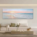 Large Coastal Sunset Canvas Artwork