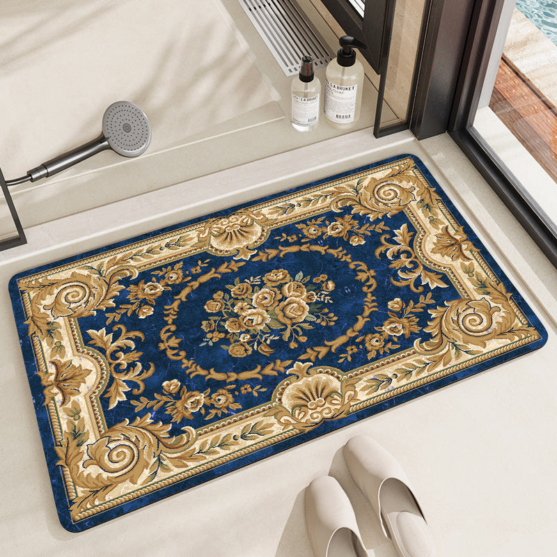 Elegant Vintage Floral Bath Mat