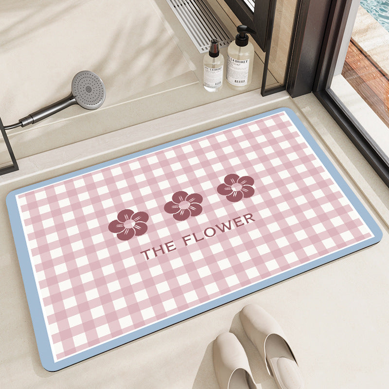 Stylish Floral Patterned Comfort Bath Mat