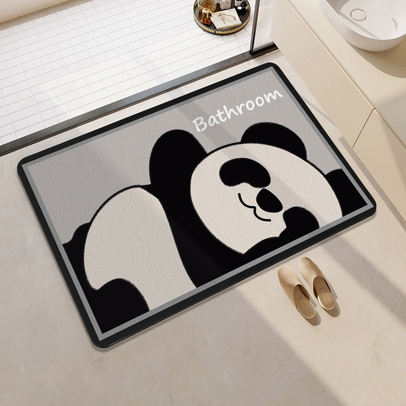 Playful Citrus-Themed Absorbent Bath Mat