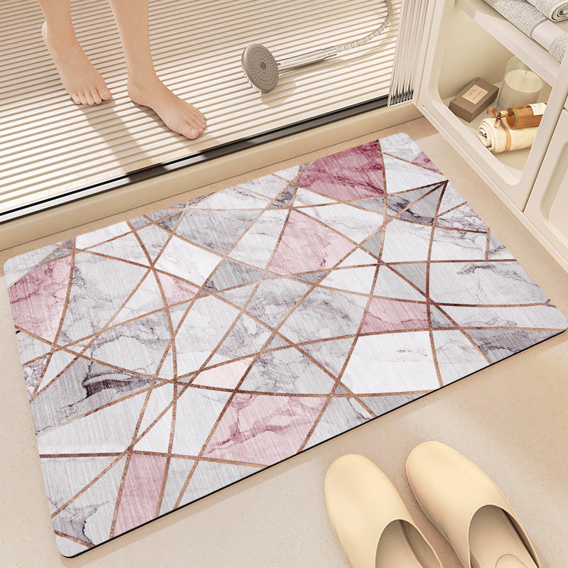 Stylish Geometric Pattern Bathroom Mat