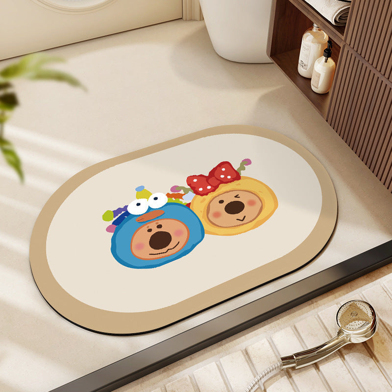 Cute Cartoon Dog Bath Mat
