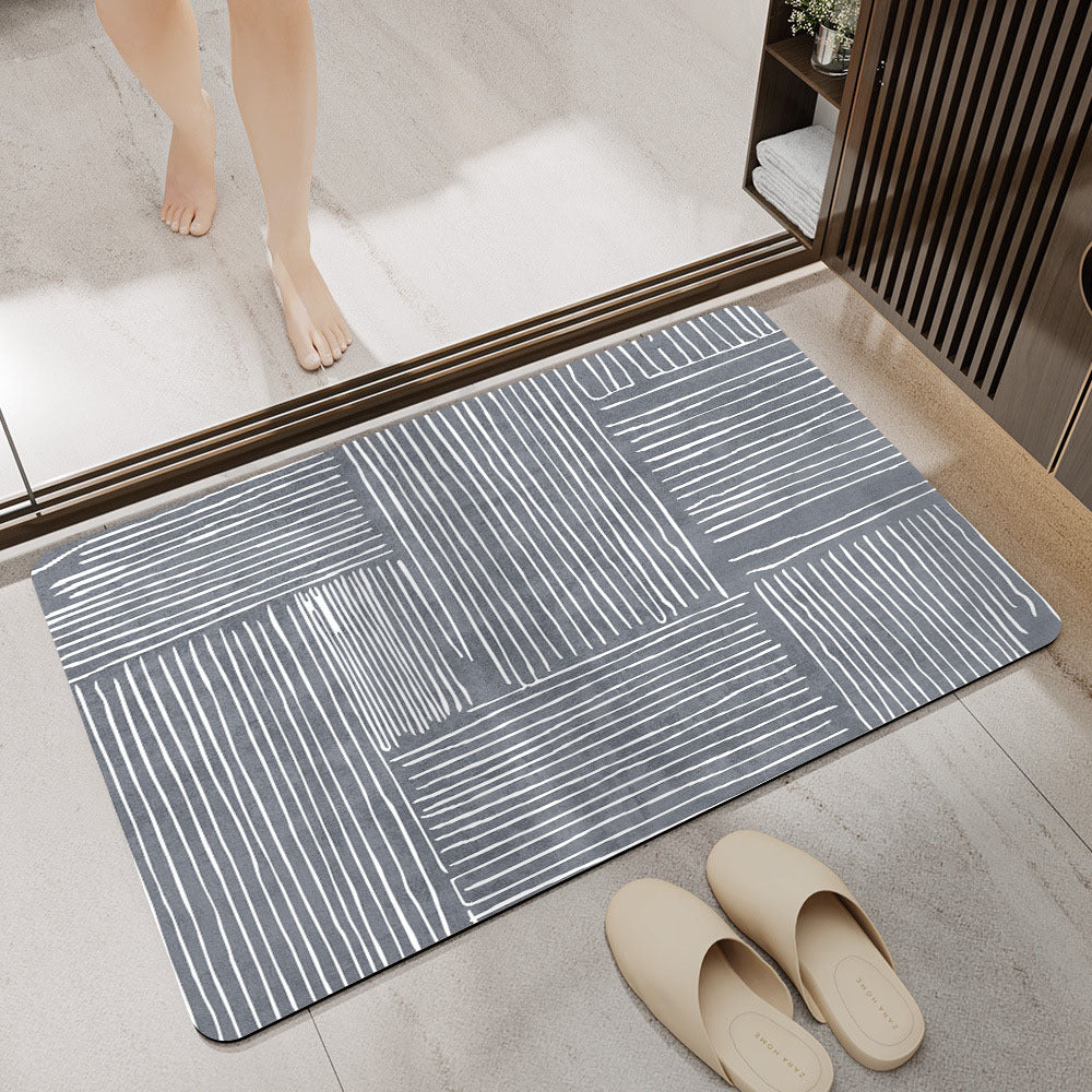 Abstract Geometric Pattern Bath Mat