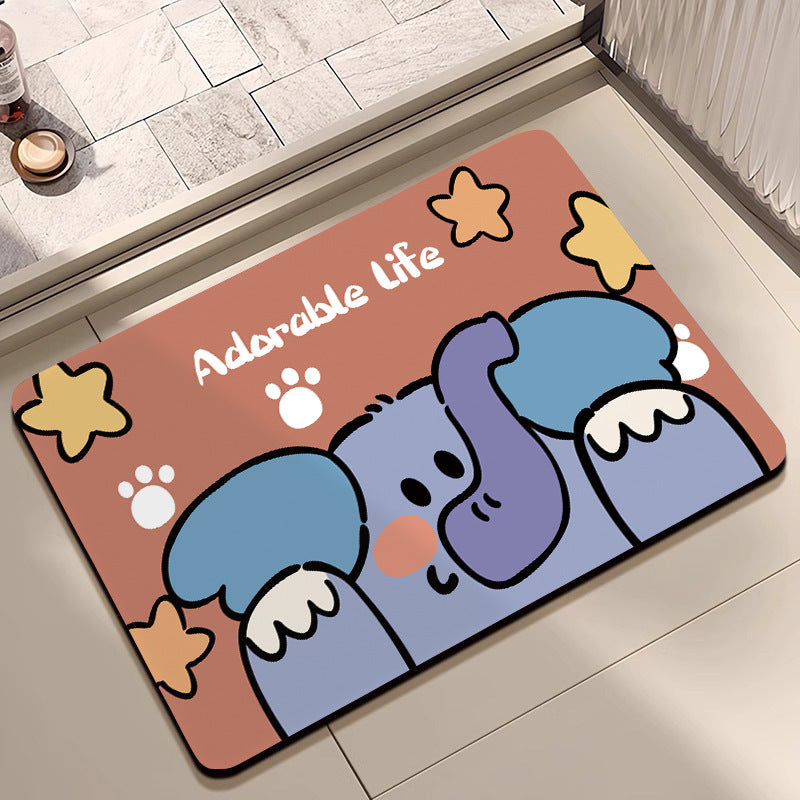 Mermaid-Themed Memory Foam Bath Mat