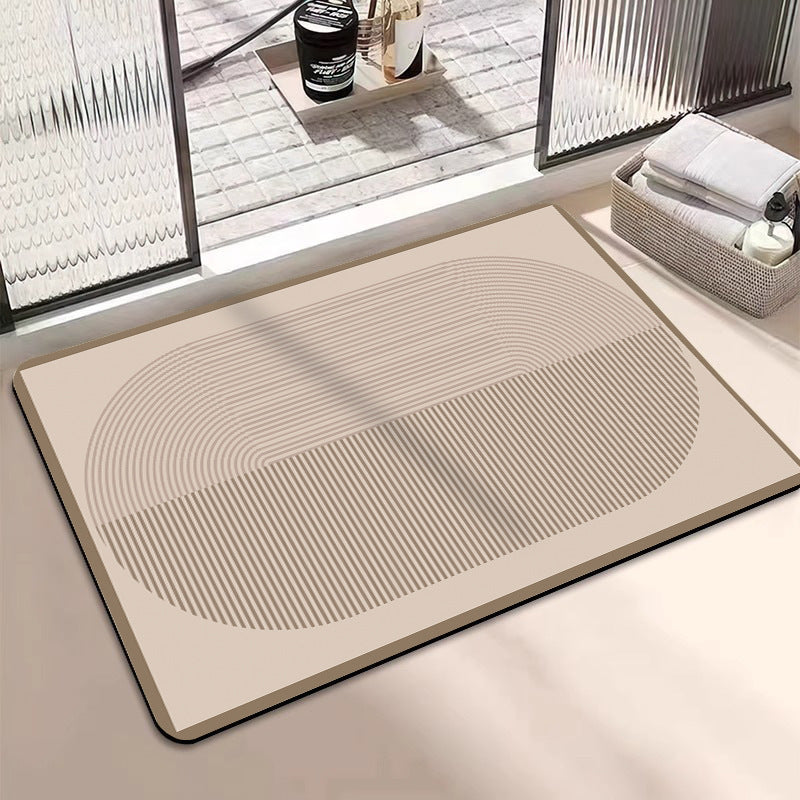 Geometric Pattern Textured Bath Mat