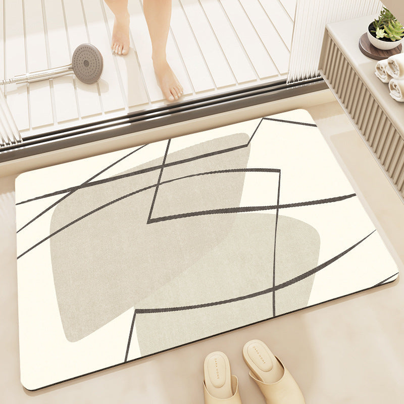 Artistic Cat-Themed Bath Mat