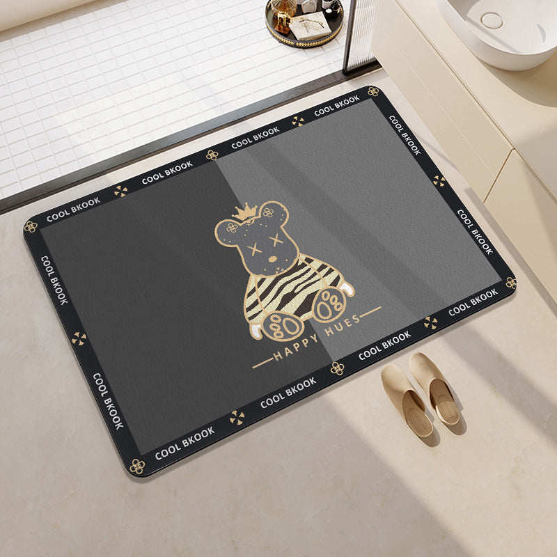 Playful Citrus-Themed Bathroom Mat