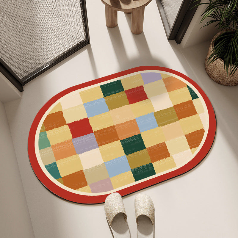 Geometric Pattern Bath Mat