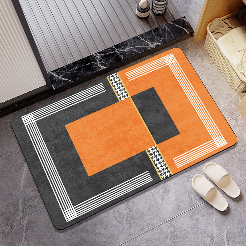 Abstract Pattern Non-Slip Bath Mat