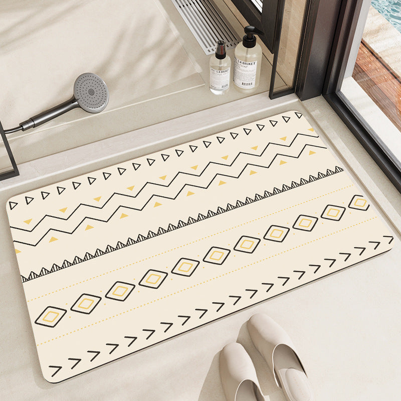 Artistic Cat-Themed Bath Mat