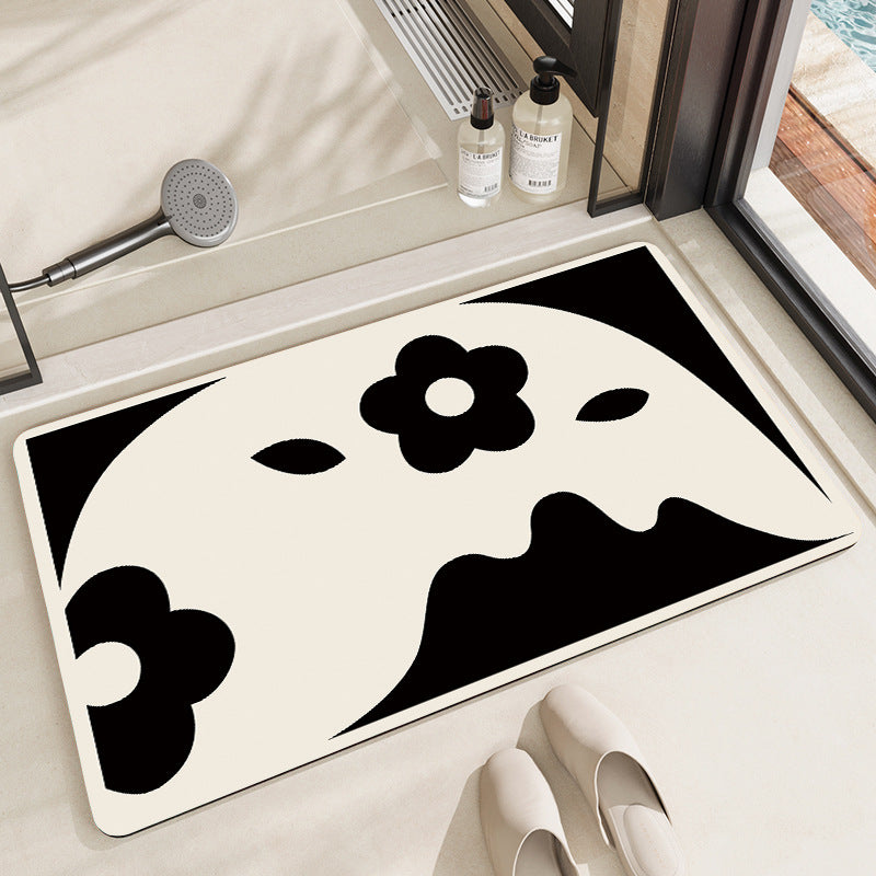 Playful Cartoon Dog-Themed Bath Mat